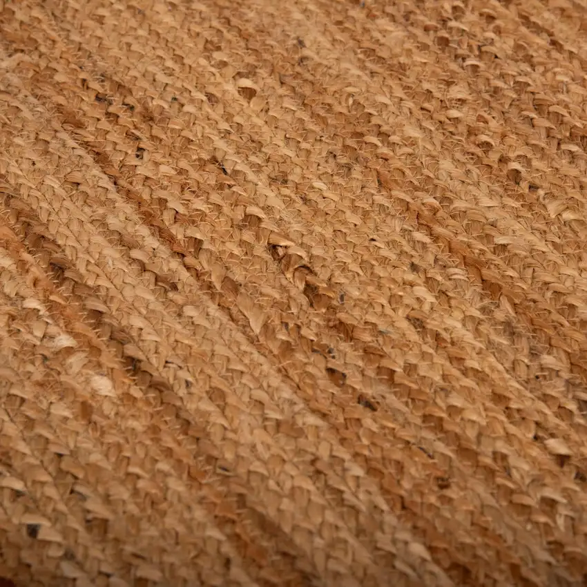 Natural And Beige Jute Hand Woven Area Rug Photo 4