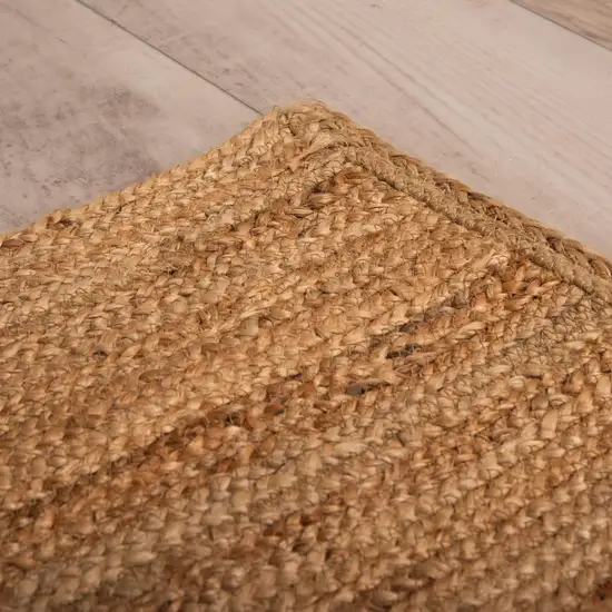 Natural And Beige Jute Hand Woven Area Rug Photo 7