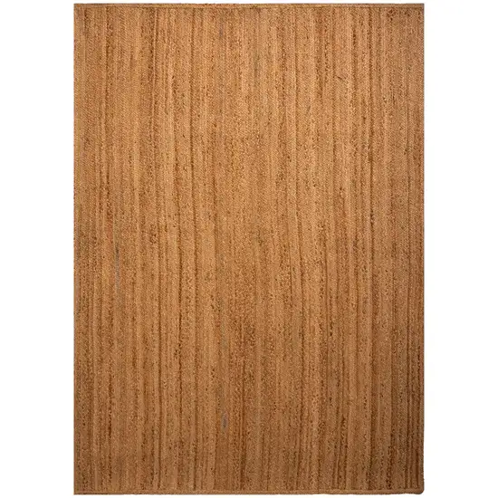 Natural And Beige Jute Hand Woven Area Rug Photo 2