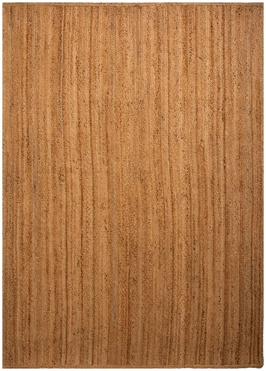 Natural And Beige Jute Hand Woven Area Rug Photo 2