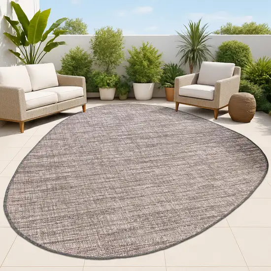 Natural And Black Medallion Indoor Outdoor Area Rug Photo 4