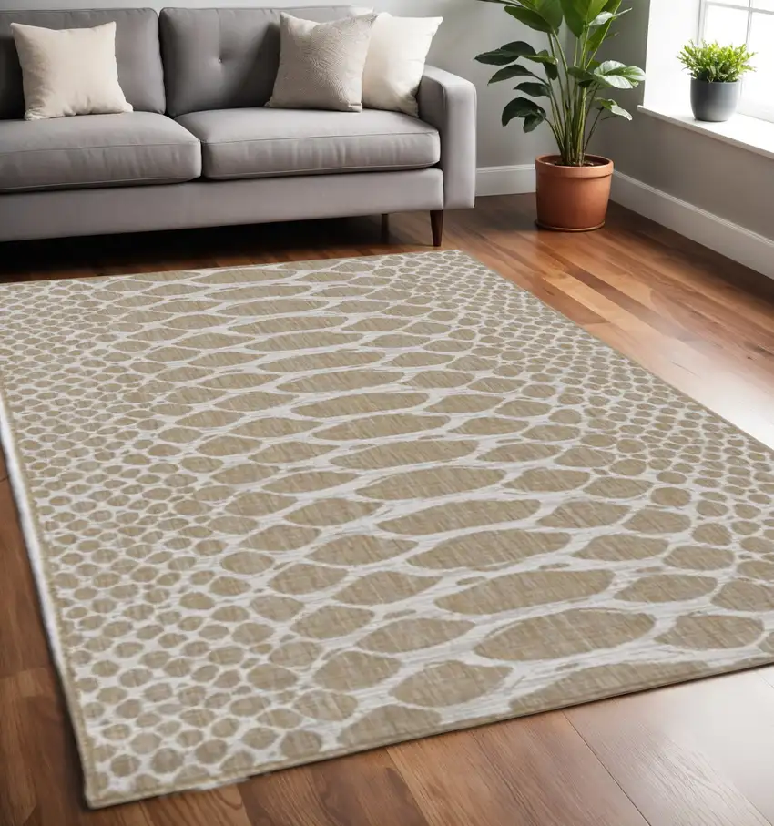 Natural Animal Print Area Rug Photo 1