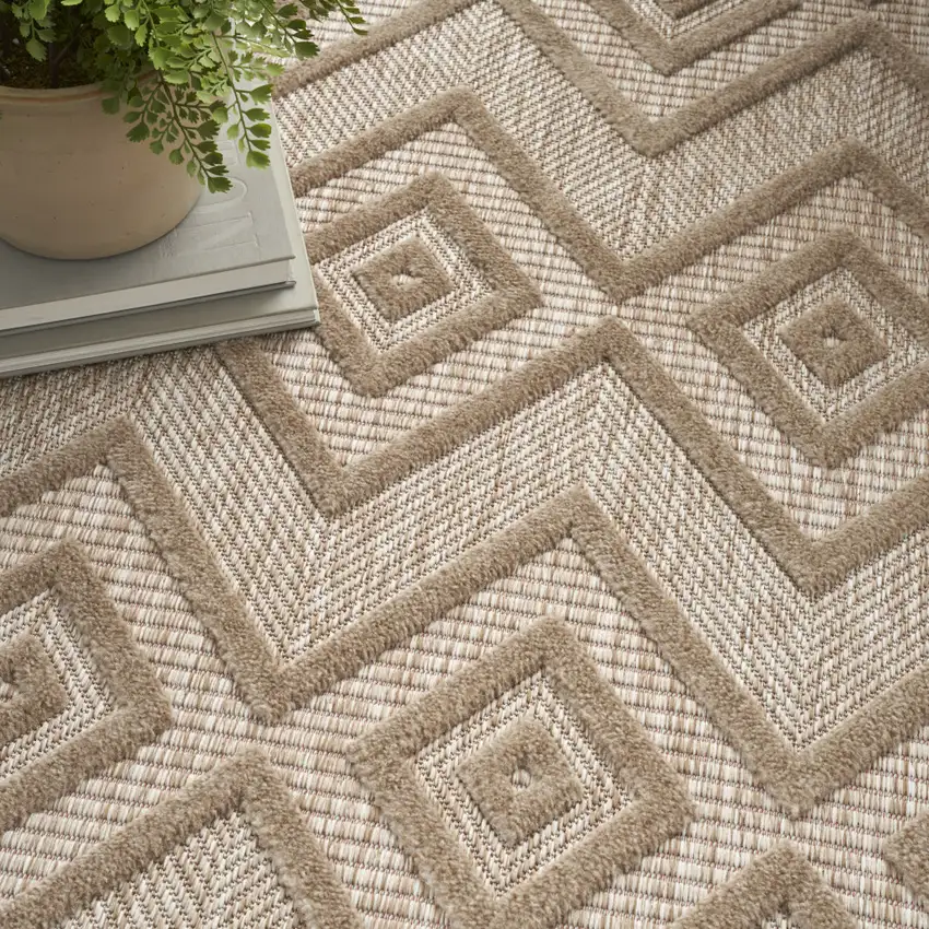 Beige Indoor Outdoor Area Rug Photo 6