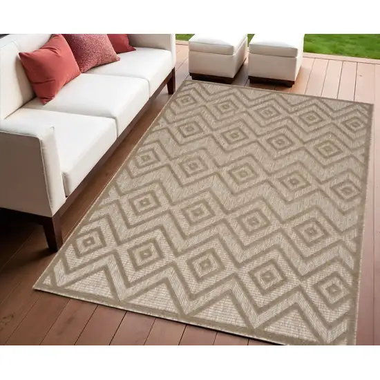 Beige Indoor Outdoor Area Rug Photo 2