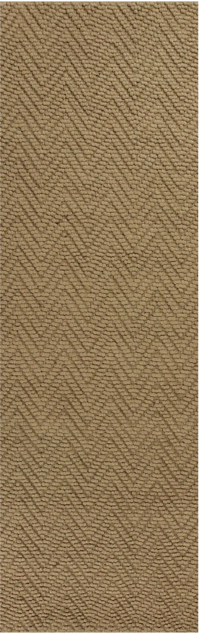 8' Natural Beige Hand Woven Herringbone Jute Indoor Runner Rug Photo 2