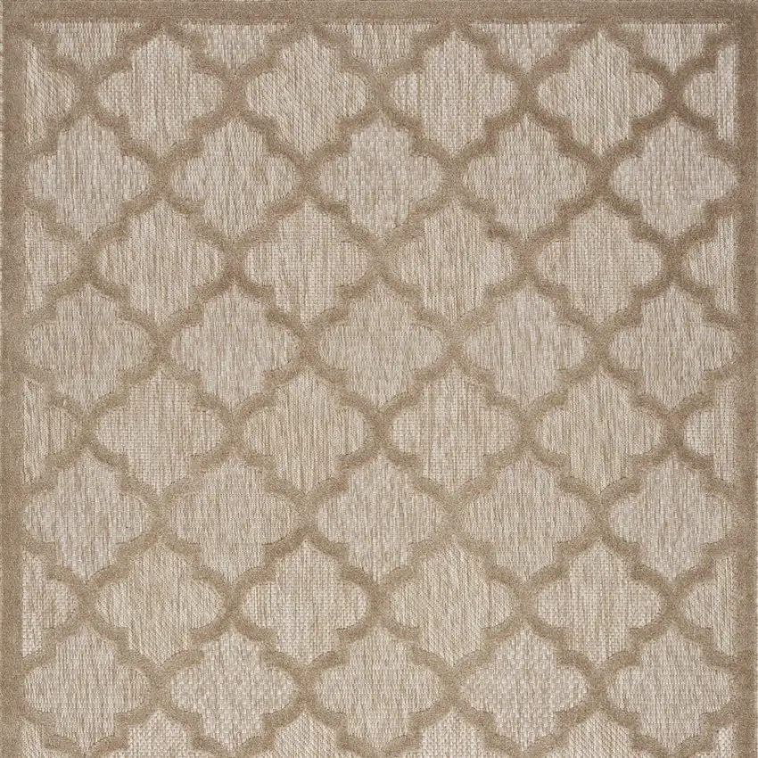 Natural Beige Ikat Indoor Outdoor Area Rug Photo 4