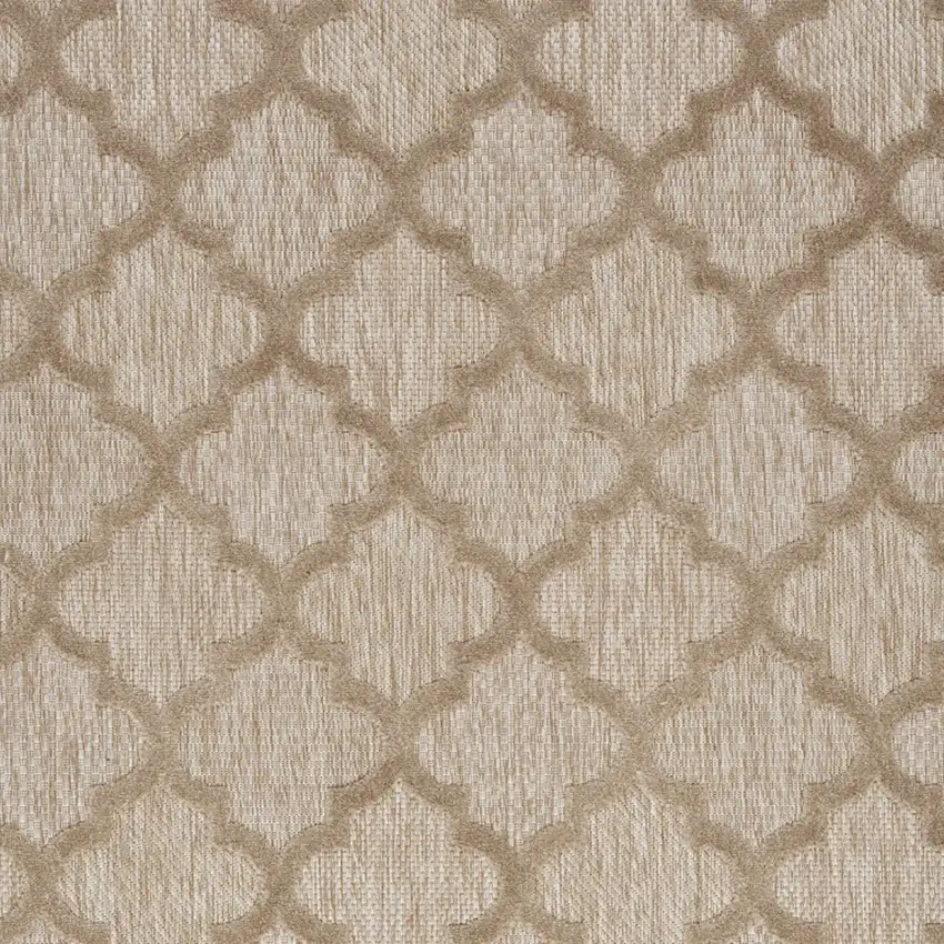 Natural Beige Ikat Indoor Outdoor Area Rug Photo 3