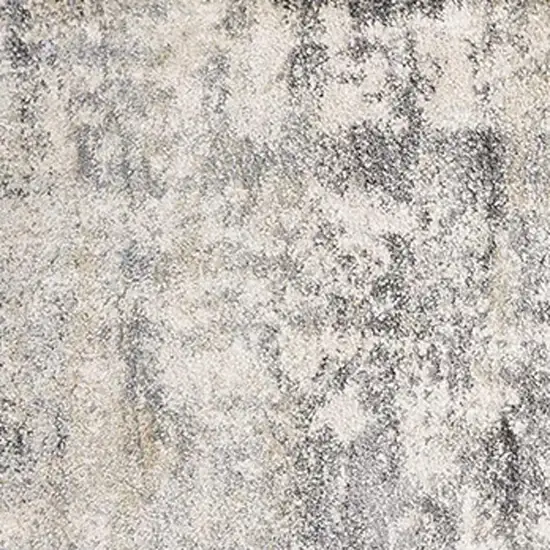 7' Gray And Tan Abstract Runner Rug Photo 8