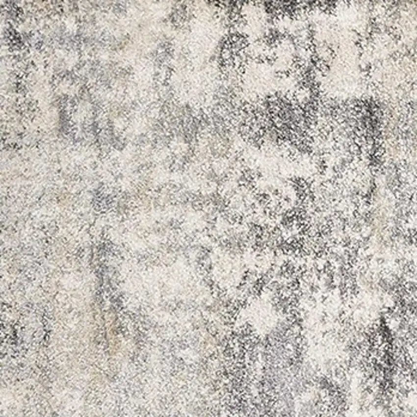 7' Gray And Tan Abstract Runner Rug Photo 8