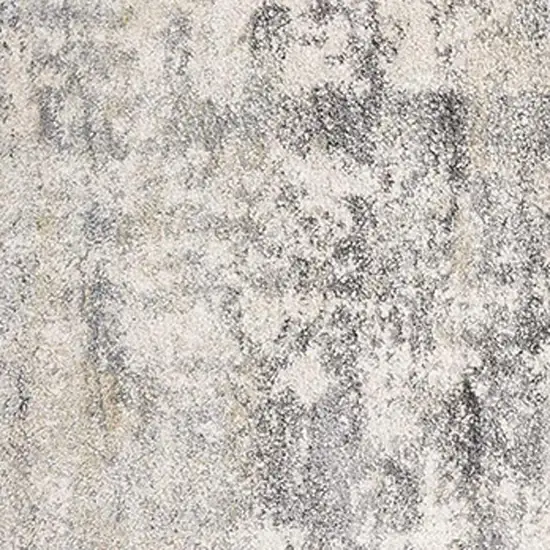 7' Gray And Tan Abstract Runner Rug Photo 9