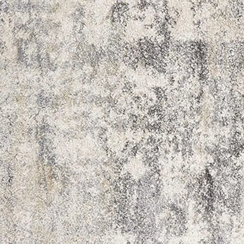 7' Gray And Tan Abstract Runner Rug Photo 9