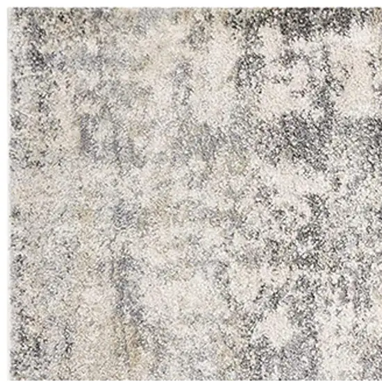 7' Gray And Tan Abstract Runner Rug Photo 4