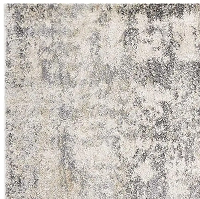 7' Gray And Tan Abstract Runner Rug Photo 4