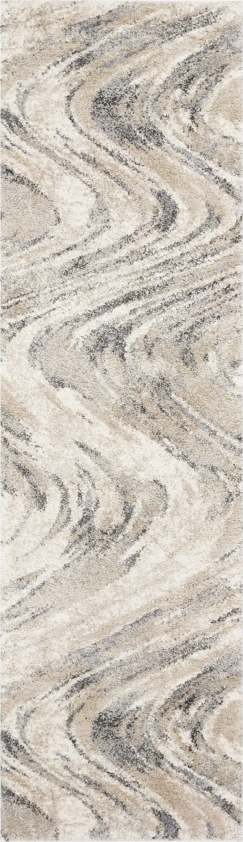 Natural Abstract Runner Rug Photo 4