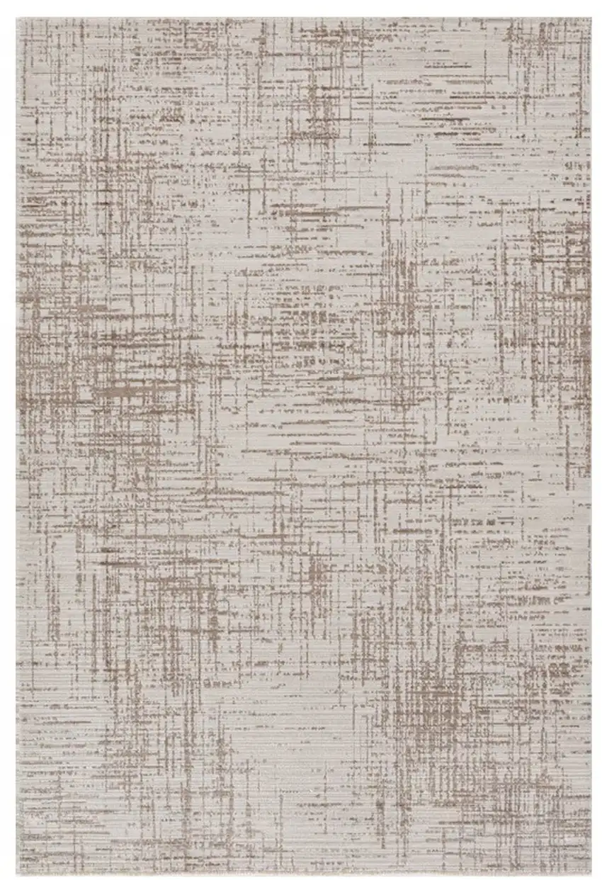 Natural Beige Machine Woven Scratch Indoor Area Rug Photo 2