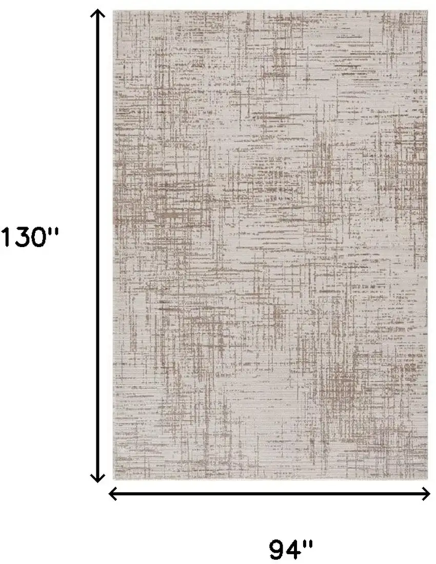 Natural Beige Machine Woven Scratch Indoor Area Rug Photo 3