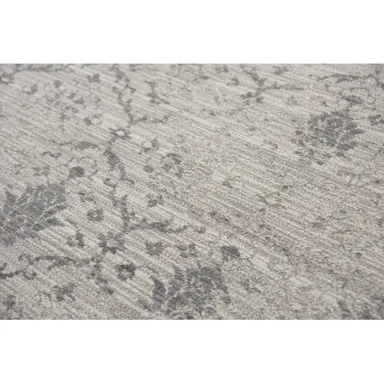 Natural Beige Tan And Gray Oriental Area Rug Photo 4