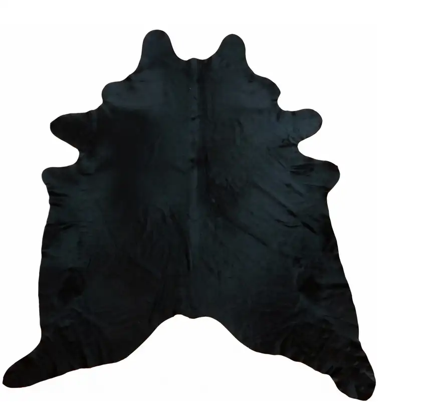 Black Cowhide Handmade Area Rug Photo 2