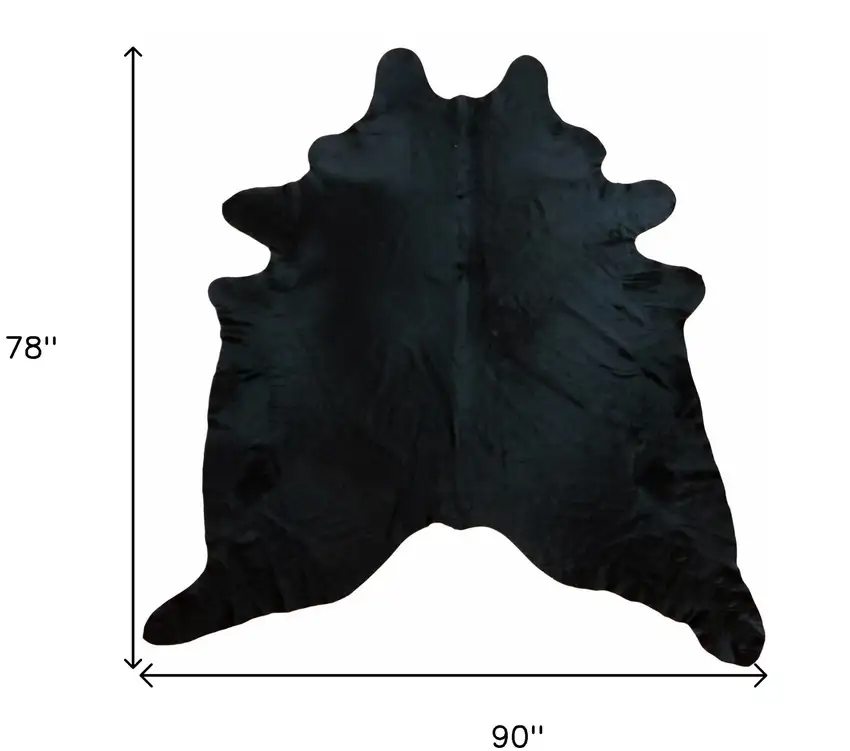 Black Cowhide Handmade Area Rug Photo 4