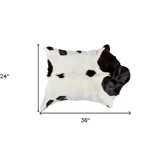 Natural Black And White Calfskin Area Rug Photo 2