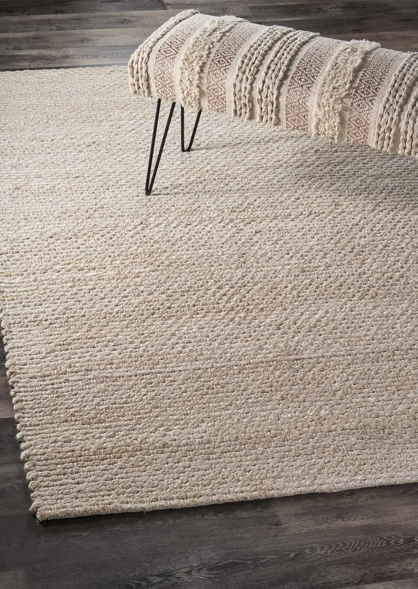 Natural Bleached Contemporary Area Rug Photo 8