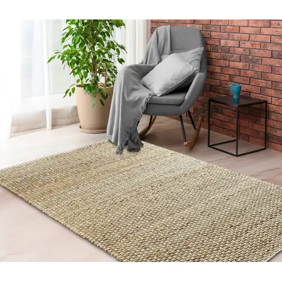 Natural Braided Jute Area Rug Photo 6