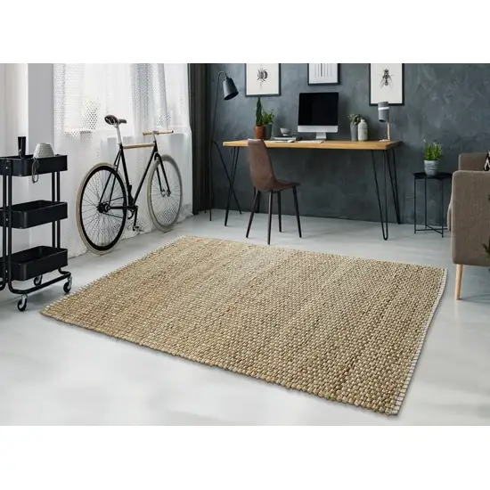 Natural Braided Jute Area Rug Photo 7