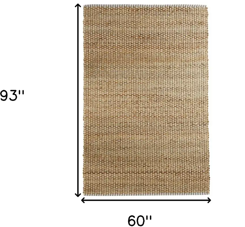 Natural Braided Jute Area Rug Photo 8