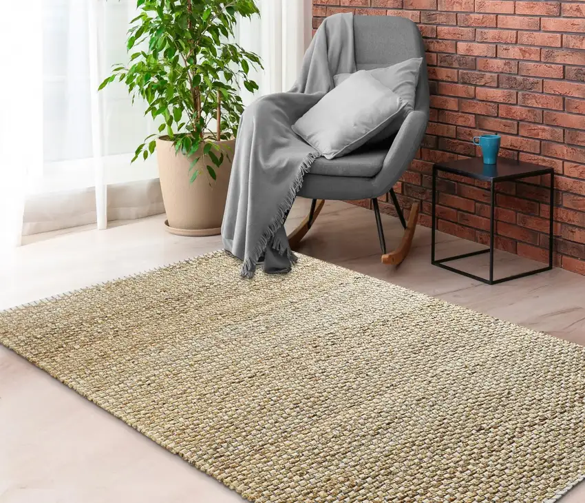 Natural Braided Jute Area Rug Photo 7