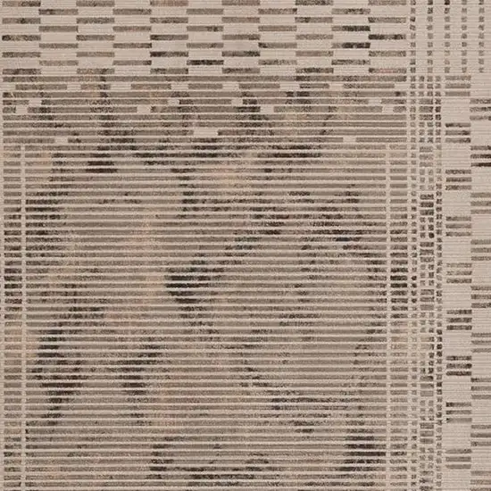 Beige And Brown Abstract Area Rug Photo 3