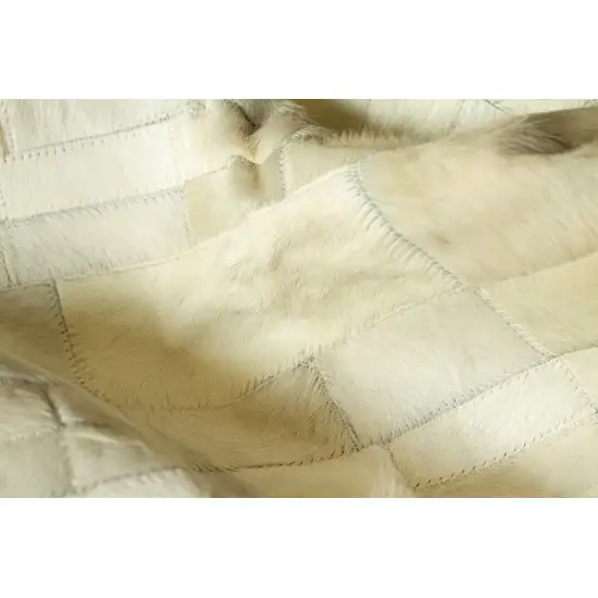 Natural Cowhide Patchwork Area Rug Photo 3