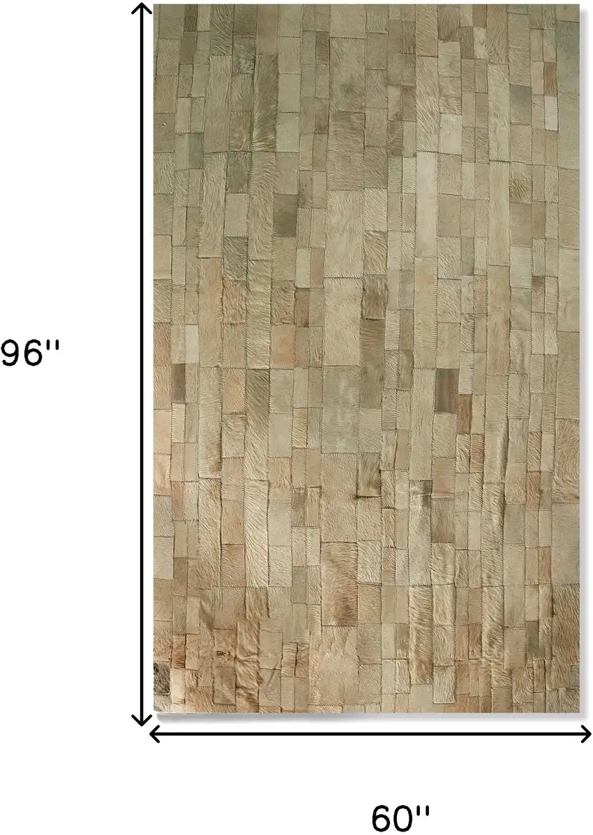 Natural Cowhide Patchwork Area Rug Photo 6