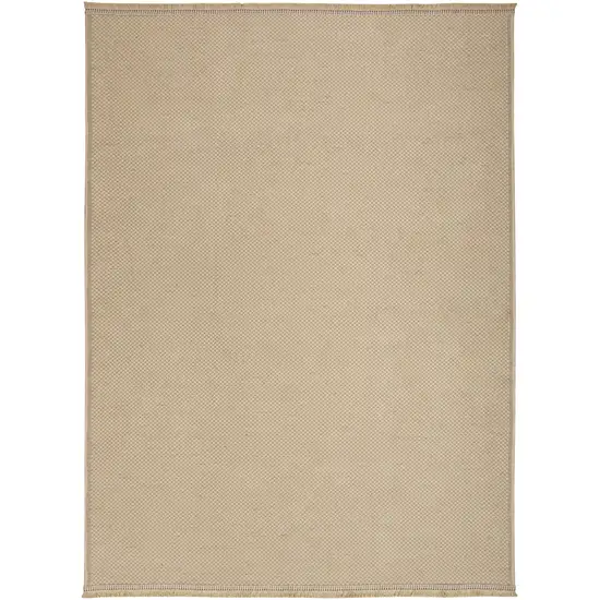 Natural Flatweave Non Skid Area Rug With Fringe Photo 1