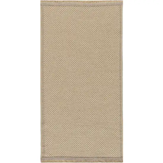 Natural Flatweave Non Skid Area Rug With Fringe Photo 4