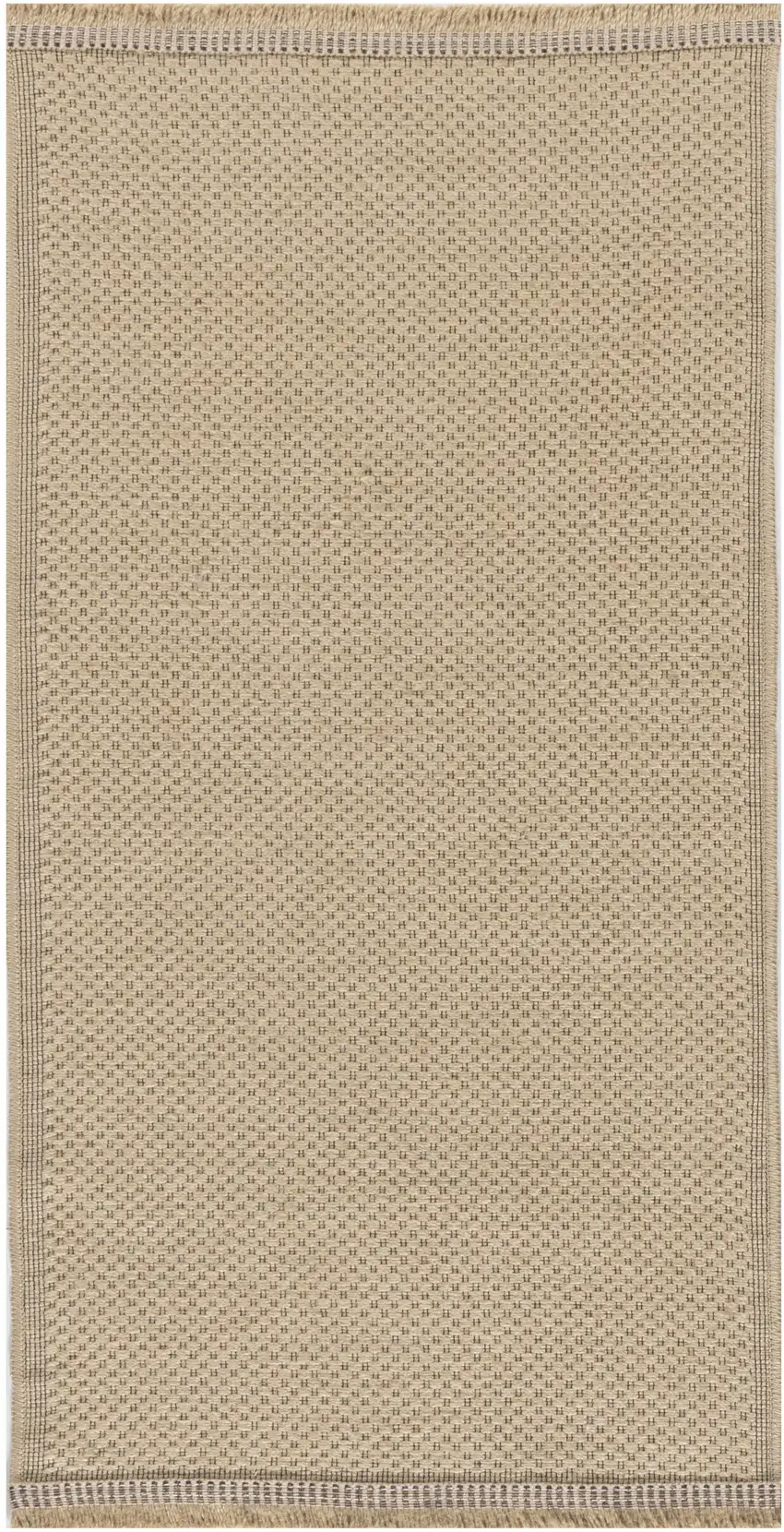 Natural Flatweave Non Skid Area Rug With Fringe Photo 4