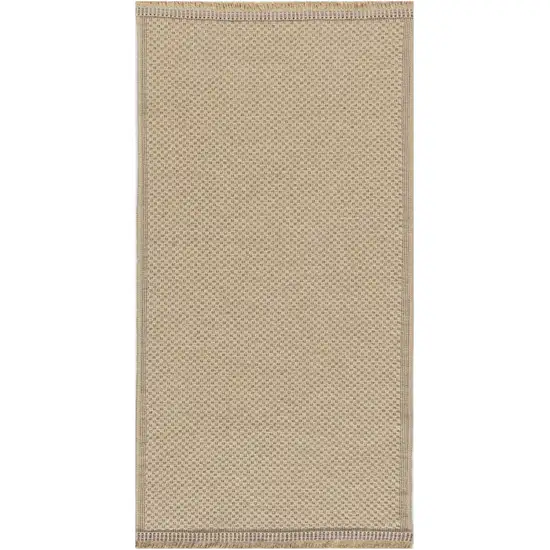 Natural Flatweave Non Skid Area Rug With Fringe Photo 2