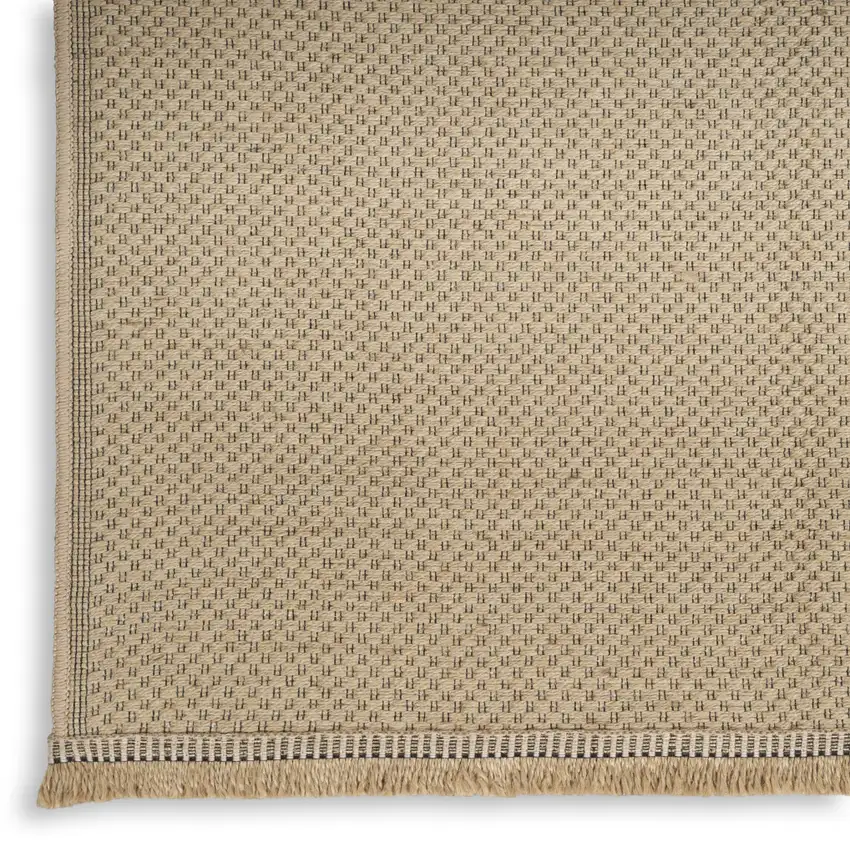 Natural Flatweave Non Skid Area Rug With Fringe Photo 6