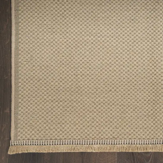 Natural Flatweave Non Skid Area Rug With Fringe Photo 8