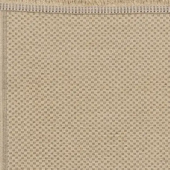 Natural Flatweave Non Skid Area Rug With Fringe Photo 7