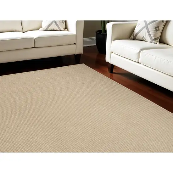 Natural Flatweave Non Skid Area Rug With Fringe Photo 2