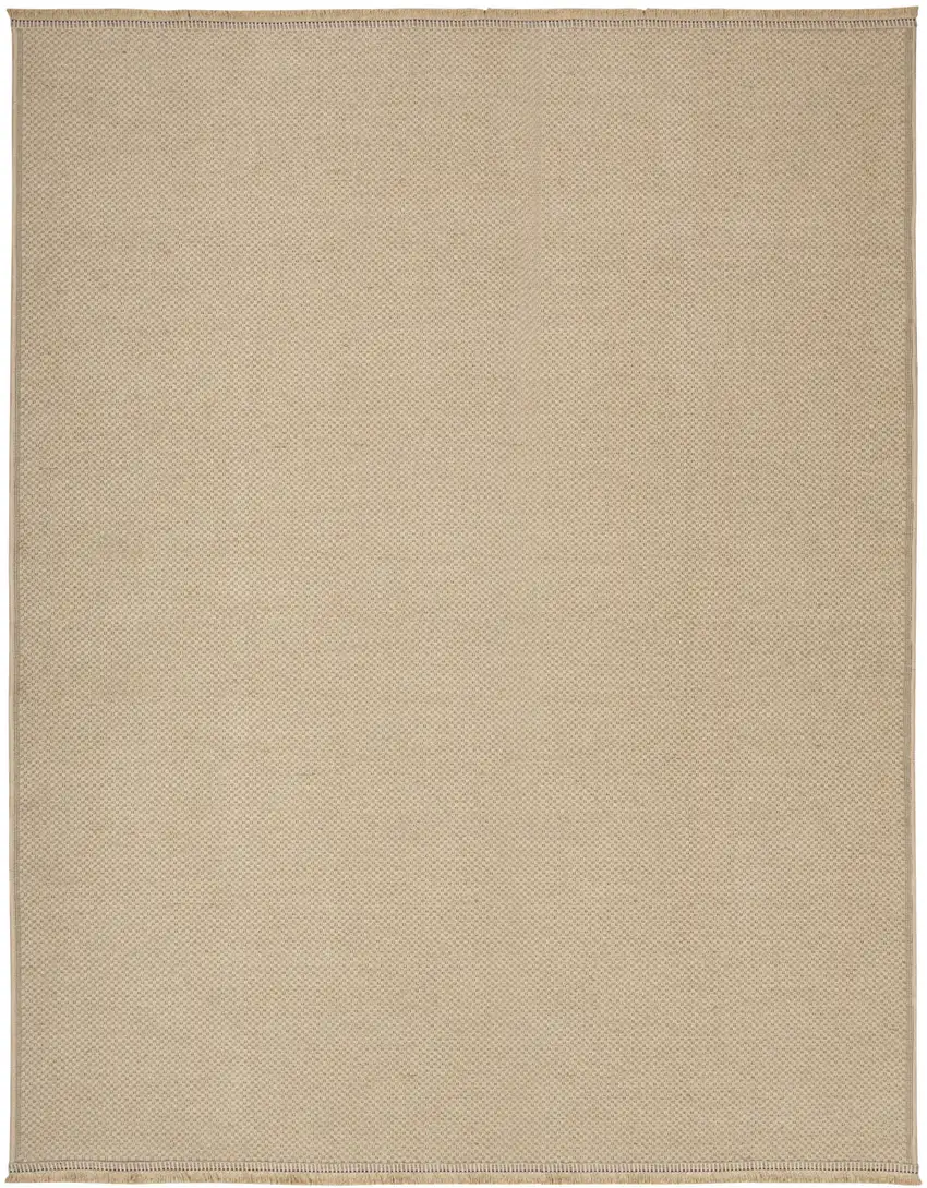 Natural Flatweave Non Skid Area Rug With Fringe Photo 5