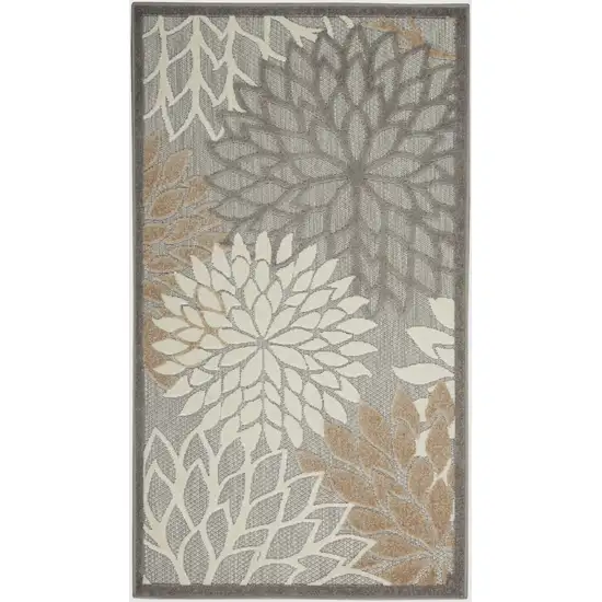 Natural Floral Non Skid Indoor Outdoor Area Rug Photo 2