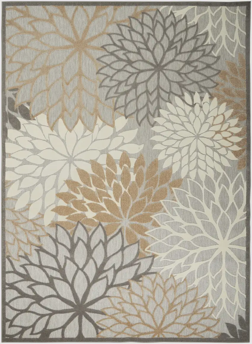 Natural Floral Power Loom Area Rug Photo 1