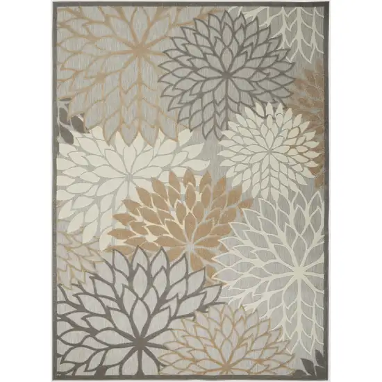 Gray And Ivory Indoor Outdoor Area Rug Photo 1