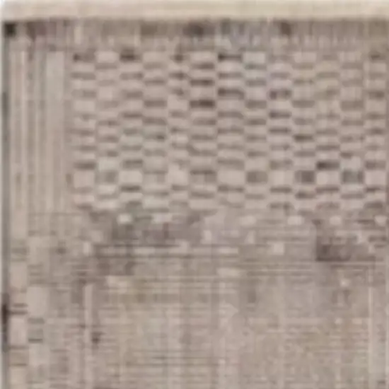 2' X 8' Natural Geometric Bars Runner Rug Photo 3