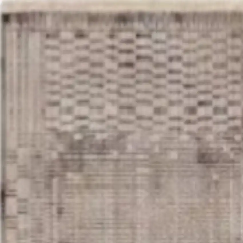 2' X 8' Natural Geometric Bars Runner Rug Photo 3
