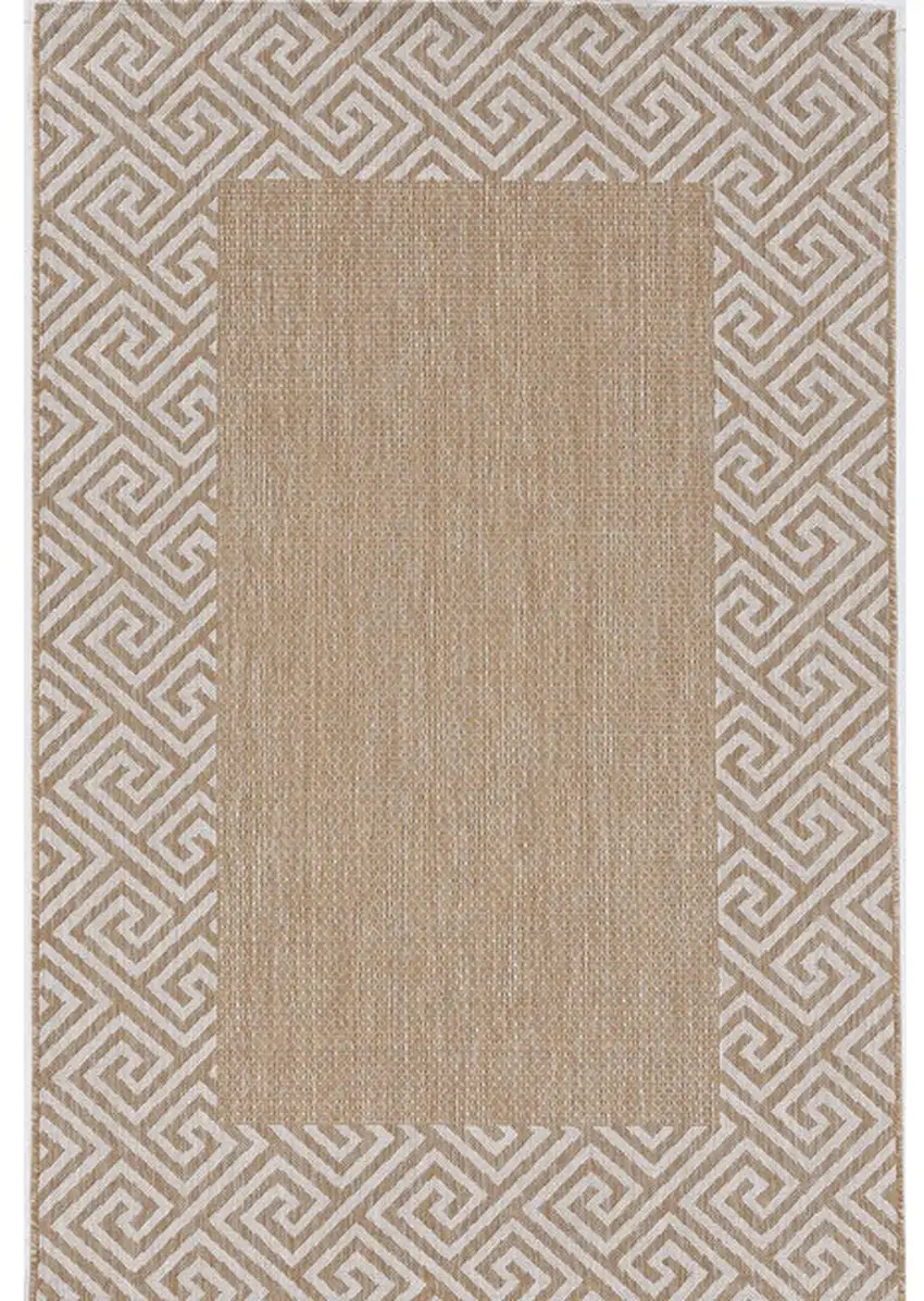 Natural Geometric Maze Pattern Indoor Area Rug Photo 2