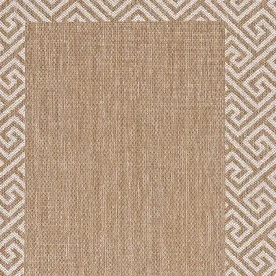 Natural And Beige Geometric Area Rug Photo 3