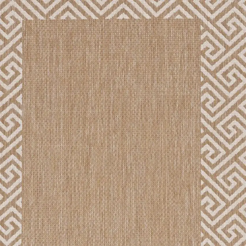 Natural And Beige Geometric Area Rug Photo 3