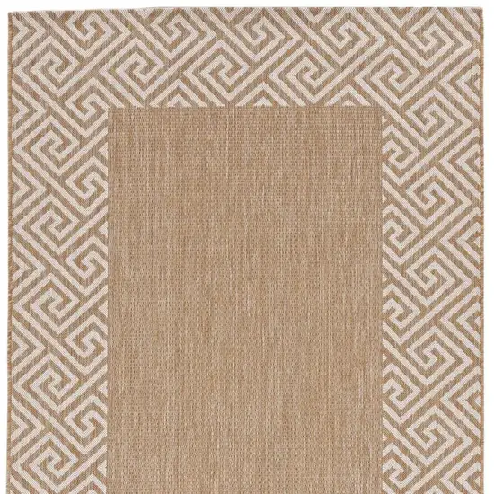 Natural And Beige Geometric Area Rug Photo 4